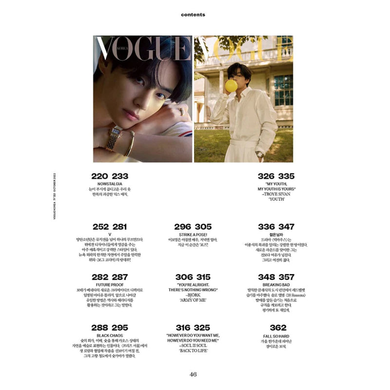 VOGUE Korea October 2022 BTS V Cover - Rosé K-Shop